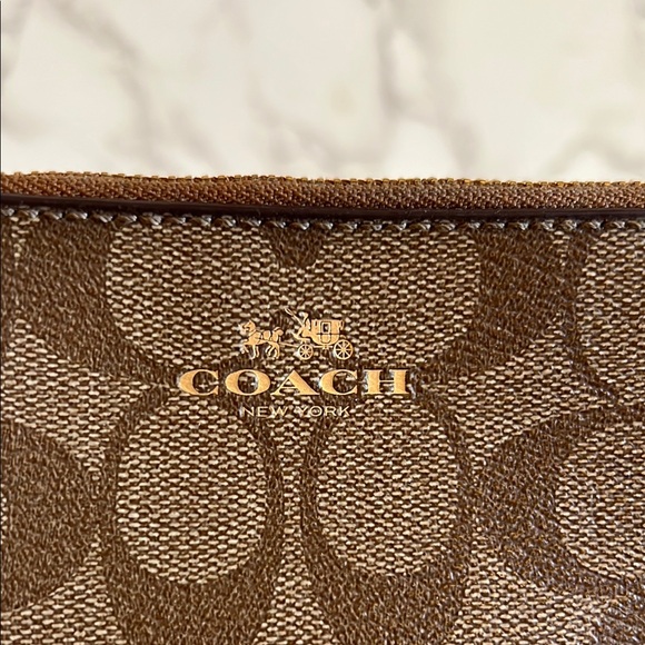 Coach Brown Signature Wristlet - Great condition! - Picture 7 of 8